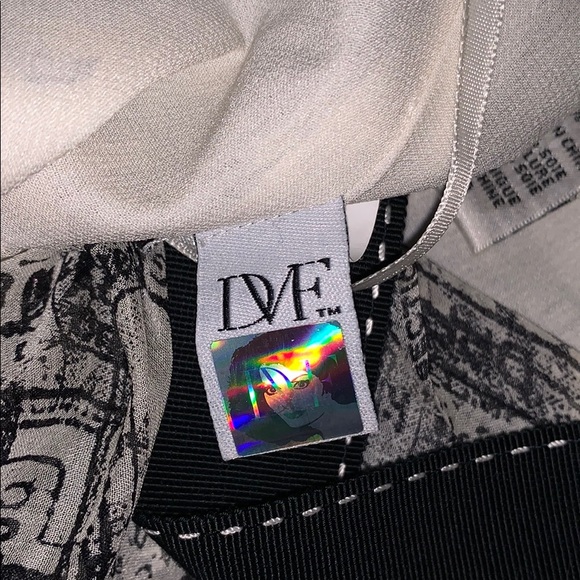 Diane VonFurstenberg black ruffle Top sz 8 - Picture 5 of 8